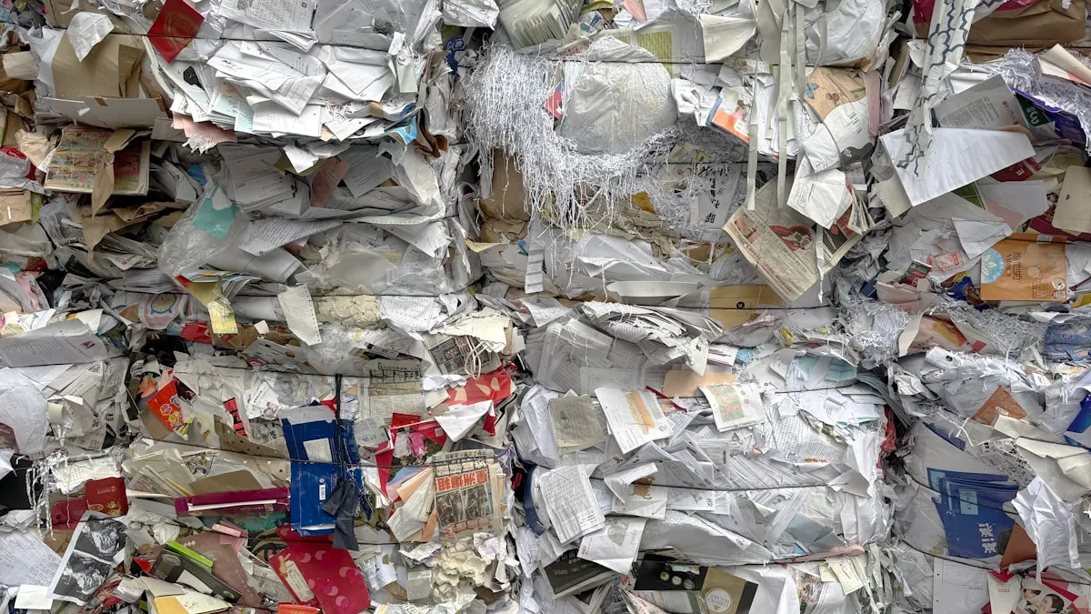 Sorting recyclable household textiles, garments, and sorted materials for collection